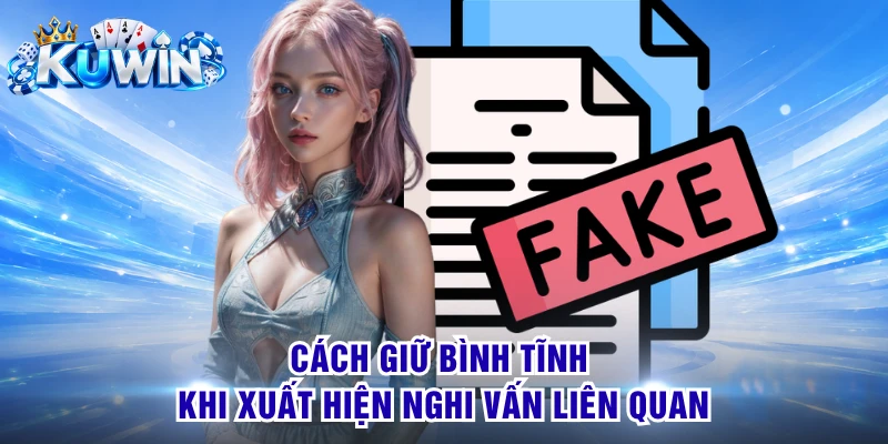Cách giữ bình tĩnh khi xuất hiện nghi vấn liên quan